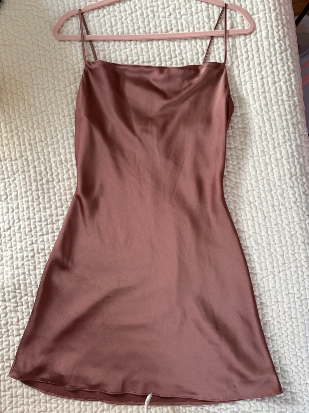 Abercrombie & Fitch Satin Slip Dress in Mauve / Dusty Pink